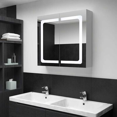 vidaXL LED Bathroom Mirror Cabinet 80x12.2x68 cm | vidaXL.com.au