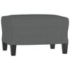 vidaXL 3-Seater Sofa with Footstool Dark Grey 180 cm Fabric