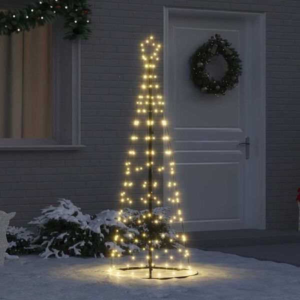 vidaXL LED Christmas Tree Warm White 100 x 100 x 250 cm Iron