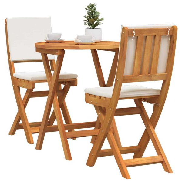 vidaXL Bistro Set 3 pcs Brown Solid acacia wood