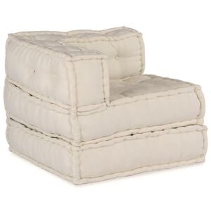 vidaXL Modular Sofa 3 pcs Cream Fabric