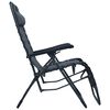 vidaXL Folding Deck Chair Grey Textilene