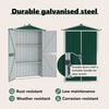 vidaXL Garden Shed Green 116x45x175 cm Galvanised Steel