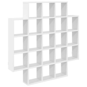 vidaXL Wall Shelf White 100 x 13 x 100 cm Engineered Wood