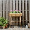 vidaXL Garden Planter with Holder Natural 100 x 38 x 114 cm Bamboo