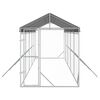 vidaXL Outdoor Dog Kennel with Roof Silver 2x10x2.5 m Galvanised Steel