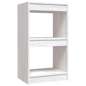vidaXL Book Cabinet White 40x30x71.5 cm Solid Pinewood