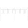 vidaXL Metal Headboard White 180 cm