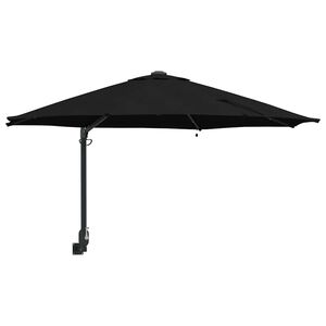 vidaXL Garden Parasol Black 248 x 248 x 148 cm Polyester and Steel