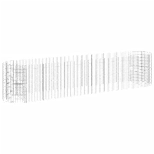 vidaXL Gabion Raised Bed Galvanised Iron 500x100x100 cm