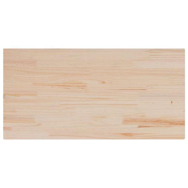 vidaXL Table Top 100x50x1.7 cm Rectangular Solid Wood Pine