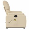 vidaXL Stand up Massage Recliner Chair Cream Fabric
