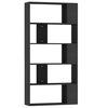 vidaXL Book Cabinet/Room Divider Black 80x24x159 cm Engineered Wood