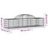 vidaXL Arched Gabion Baskets 14 pcs 200x50x40/60 cm Galvanised Iron