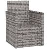 vidaXL Garden Armchair with Cushions Grey Poly Rattan