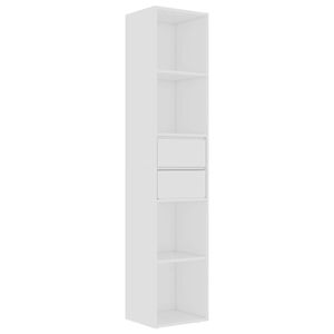 vidaXL Book Cabinet | White | Engineered Wood | 171 cm | Book Cabinet