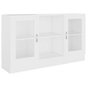 vidaXL Vitrine Cabinet White 120x30,5x70 cm Engineered Wood