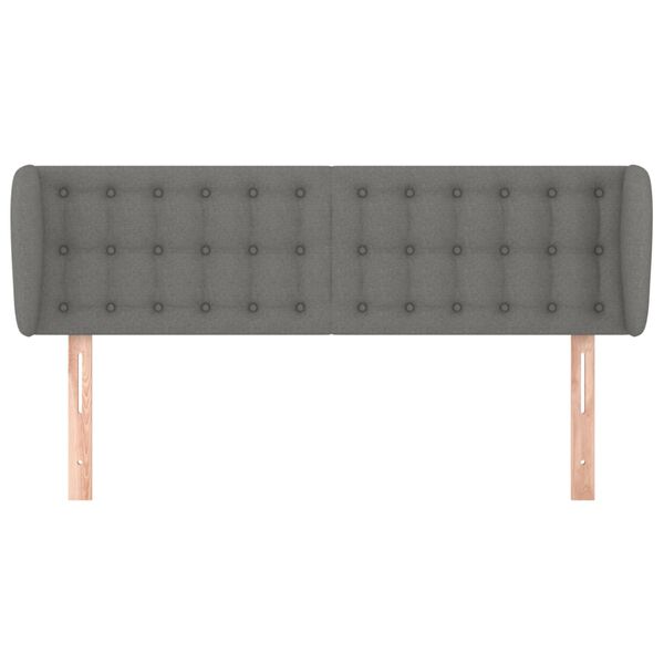 vidaXL Headboard with Ears Dark Grey 147 cm Fabric