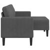 vidaXL 2-Seater Sofa with Chaise L-shaped Dark Grey 125 cm Linen