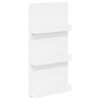 vidaXL Magazine Rack with Shelf White 51 x 11 x 102 cm Engineered Wood
