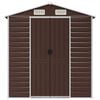 vidaXL Garden Shed Brown 191x385x198 cm Galvanised Steel
