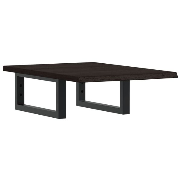 vidaXL Basin Shelf Wall Mounted Steel and Solid Wood Oak