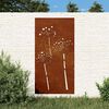 vidaXL Garden Wall Decoration 105x55 cm Corten Steel Flower Design