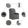 vidaXL Massage Recliner Chair Dark Grey Fabric