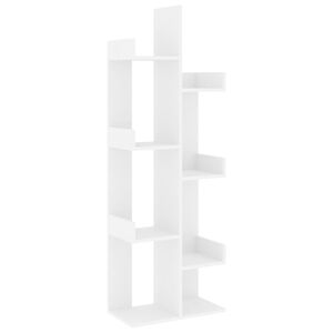 vidaXL Book Cabinet White 48x25,5x140 cm Engineered Wood