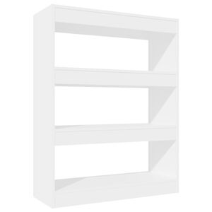 vidaXL Book Cabinet | High gloss white | Engineered wood | Medium | Book Cabinet