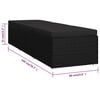 vidaXL Sun Lounger with Cushion Poly Rattan Black