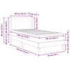 vidaXL Bed Frame with Mattress Dark Grey 90 x 190 cm Velvet