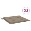 vidaXL Garden Chair Cushions 2 pcs Taupe 50x50x3 cm Oxford Fabric