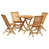 vidaXL 5 Piece Garden Dining Set Solid Teak Wood