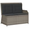 vidaXL 5 Piece Garden Lounge Set with Cushions Grey Poly Rattan