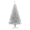 vidaXL Artificial Christmas Tree with Stand Silver 150 cm PET
