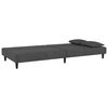 vidaXL 2-Seater Sofa Bed with Two Pillows Dark Grey Velvet