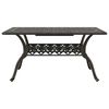 vidaXL Garden Table Bronze 150x90x72 cm Cast Aluminium