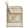 vidaXL Garden Chairs with Cushions 4 pcs Beige Poly Rattan