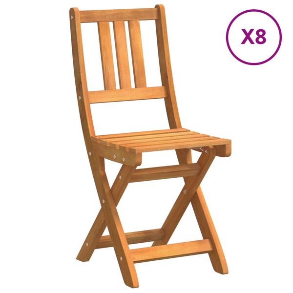 vidaXL Garden Chair 8 pcs Brown 36 x 46 x 86cm Solid Acacia wood