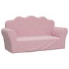 vidaXL Kids'Sofa 2-Seater Pink Soft Plush