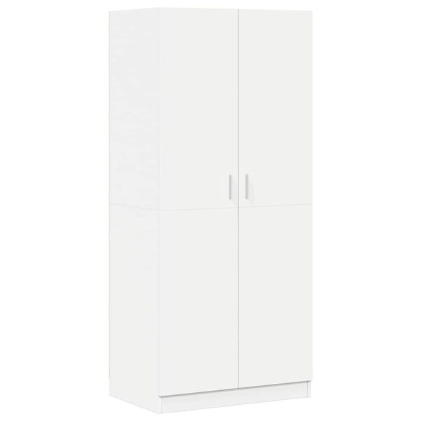 vidaXL Wardrobe White 80x52x180 cm Engineered Wood