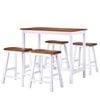 vidaXL Bar Table and Stool Set 5 Pieces Solid Wood