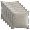 vidaXL Throw Pillow 6 pcs HOUTEN Light Grey 45 x 45 cm Chenille Fabric