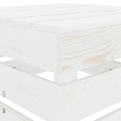 vidaXL 6 Piece Garden Lounge Set Pallets Wood White