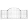 vidaXL Arched Gabion Baskets 7 pcs 200x50x60/80 cm Galvanised Iron