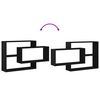 vidaXL Wall Shelf Black Oak 104x20x58.5 cm Engineered Wood