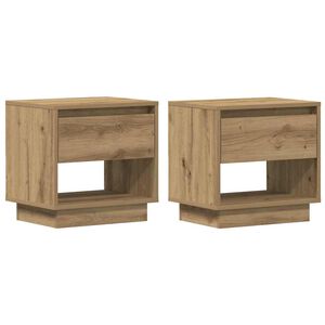 vidaXL Nightstand 2 pcs Artisan Oak 45 x 34 x 44 cm Engineered Wood