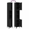 vidaXL Bathroom Cabinet Black Oak 30 x 30 x 190 cm Engineered Wood