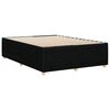 vidaXL Bed Frame without Mattress Black Queen Fabric